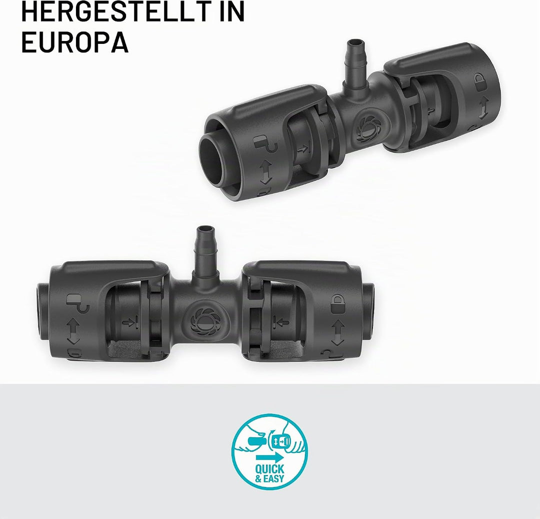 Gardena Micro-Drip-System Reduzier-T-Stück: Praktische T-Verbindung für den Übergang von 13-mm-Rohr