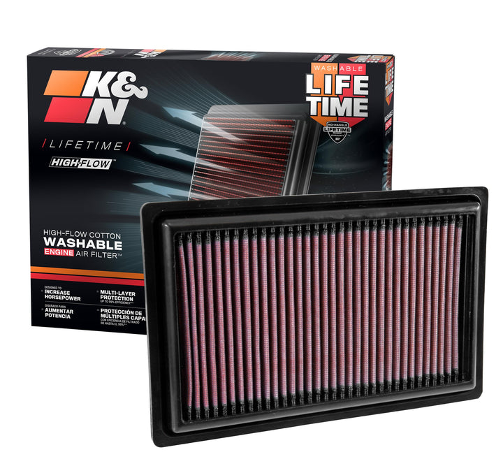 K&amp;N 33-3034 Motorluftfilter: Hochleistung, Prämie, Abwaschbar, Ersatzfilter,Erhöhte Leistung, 2013-2
