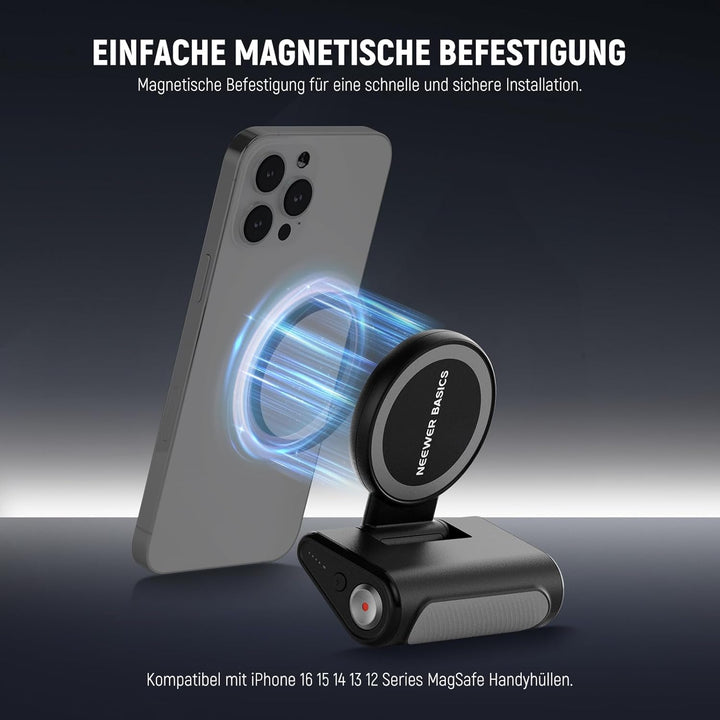NEEWER Basics Magnetischer Smartphone Grip, Handy Kameragriff mit Fernauslöser, nur kompatibel mit M