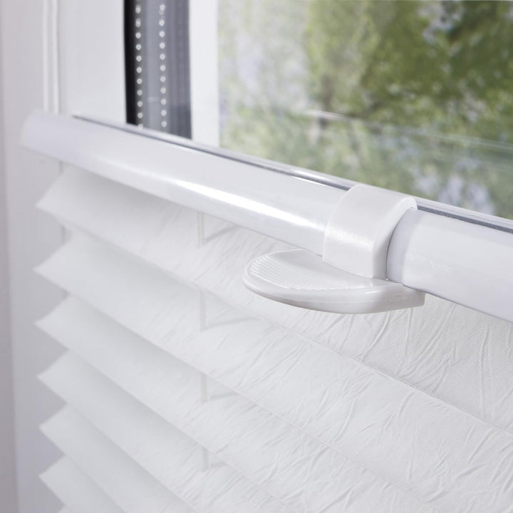 Liedeco® Plissee verspannt mit Klemmträger / 80 x 220 cm weiss (Breite x Höhe) / lichtdurchlässig Bl