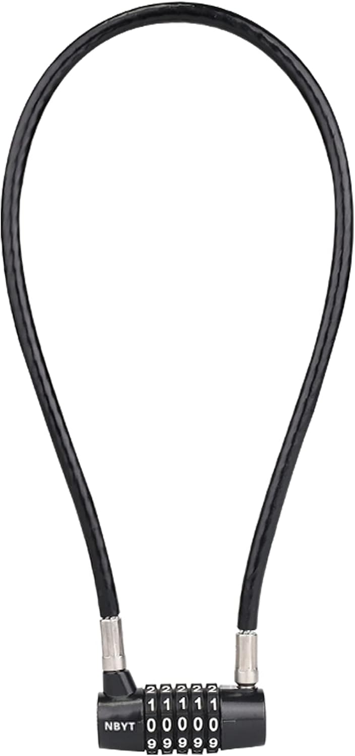 NBYT Kabel Draht Kombinations Vorhängeschloss,58cm Länge,8mm Durchmesser, für Schranktürgriffe, Fahr