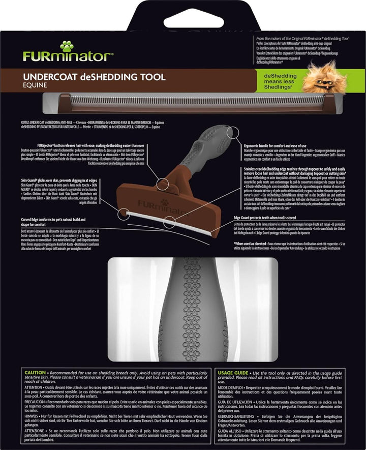FURminator deShedding-Tool Pferd - Pferdebürste / Pferdestriegel zur gründlichen Entfernung der Unte