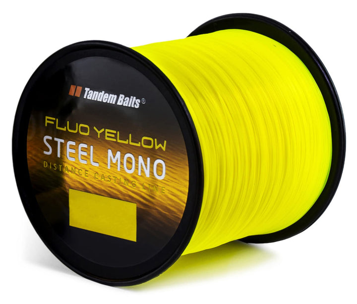 Tandem Baits Steel Mono Fluo Angelschnur für Angelrute | Angelzubehör für Karpfenrute | Nylonschnur