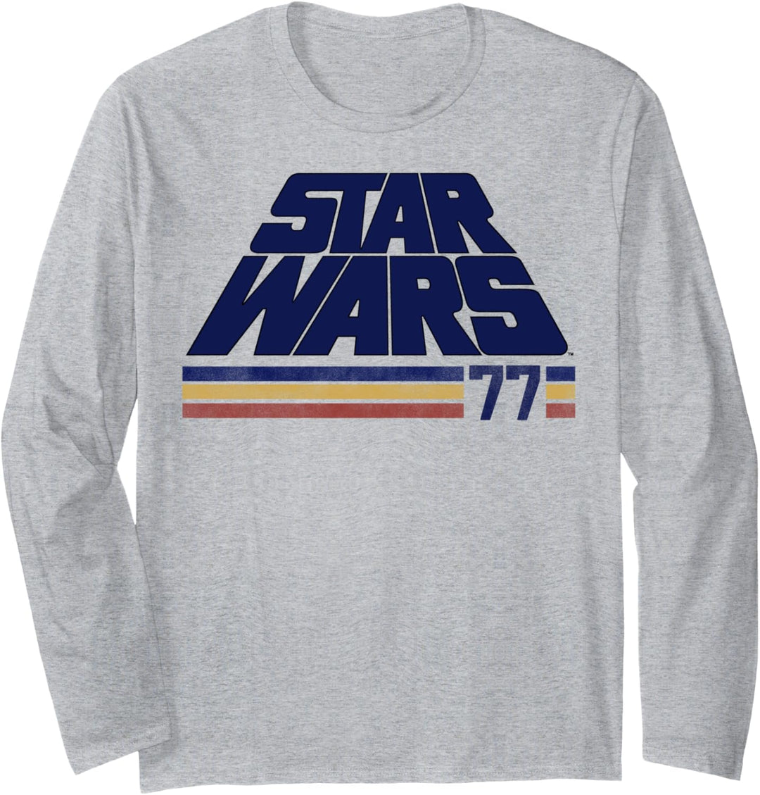 Star Wars '77 Retro Striped Logo Langarmshirt