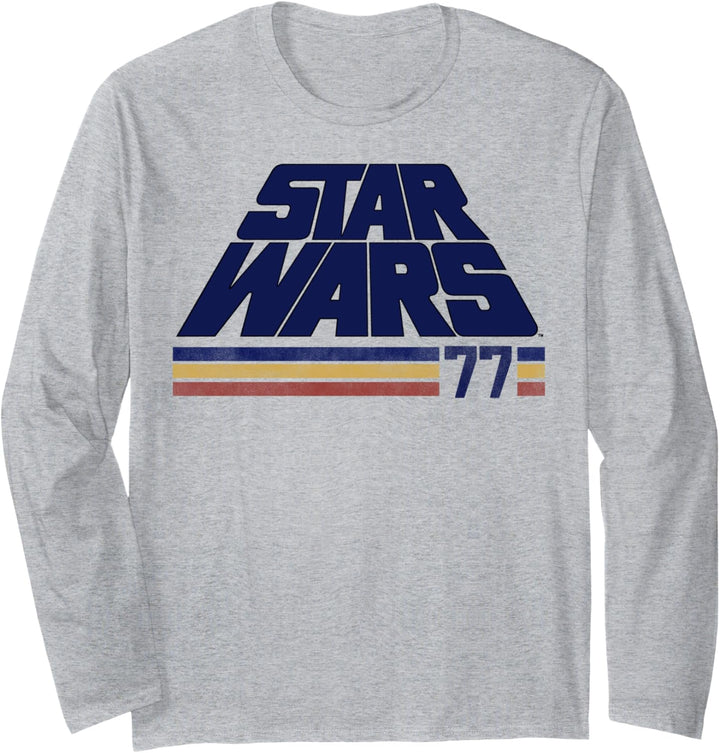 Star Wars '77 Retro Striped Logo Langarmshirt