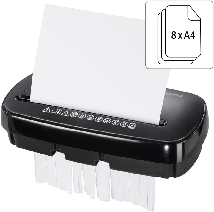Hama Aktenvernichter Einzug Aktenvernichter professionell Home Office (Streifenschnitt, Schredder, e