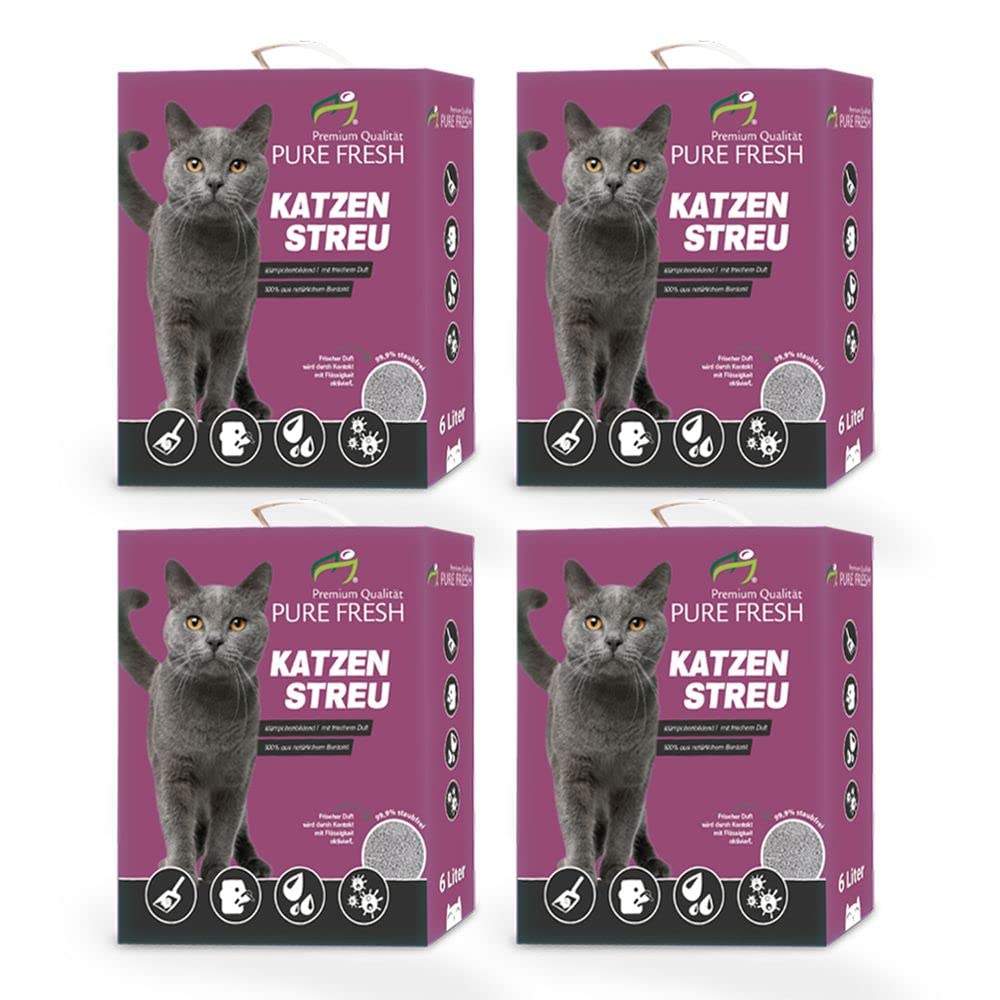 KAHU Pure Fresh Katzenstreu mit Babypuderduft • Klumpstreu • Naturmaterial weisses Kalzium-Bentonit