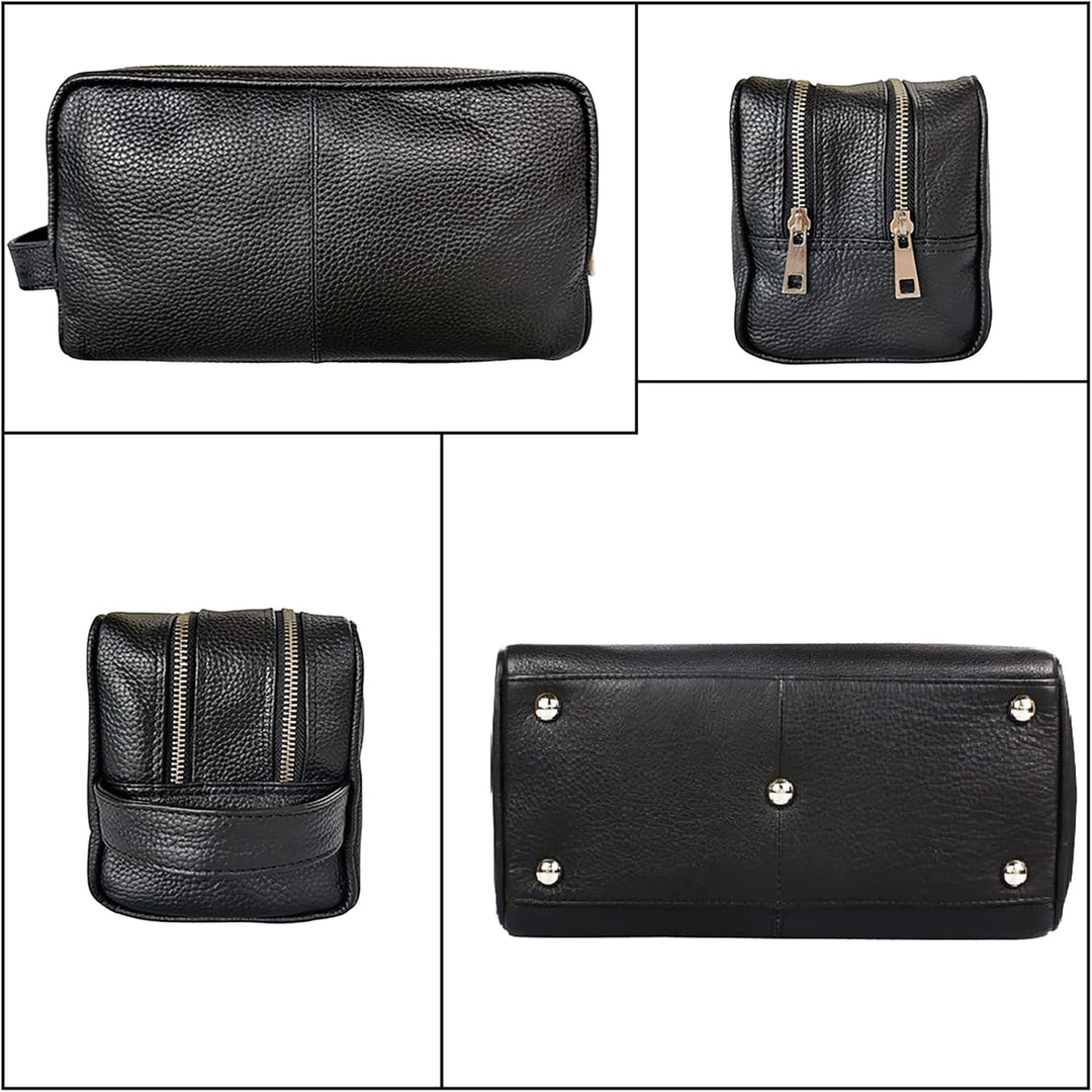 Rustic Town kulturtasche kulturbeutel Leder | Leather Toiletry Bag wash Bag | Leder Kosmetiktasche W