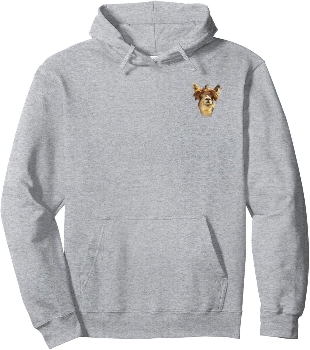 Llama Face Pocket Pullover Hoodie