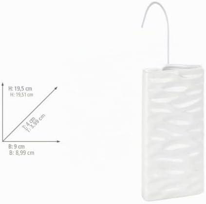 WENKO Keramik Luftbefeuchter Wellen, zum Aufhängen an Rippen-Heizungen, flache Form, Weiss Mehrfarbi