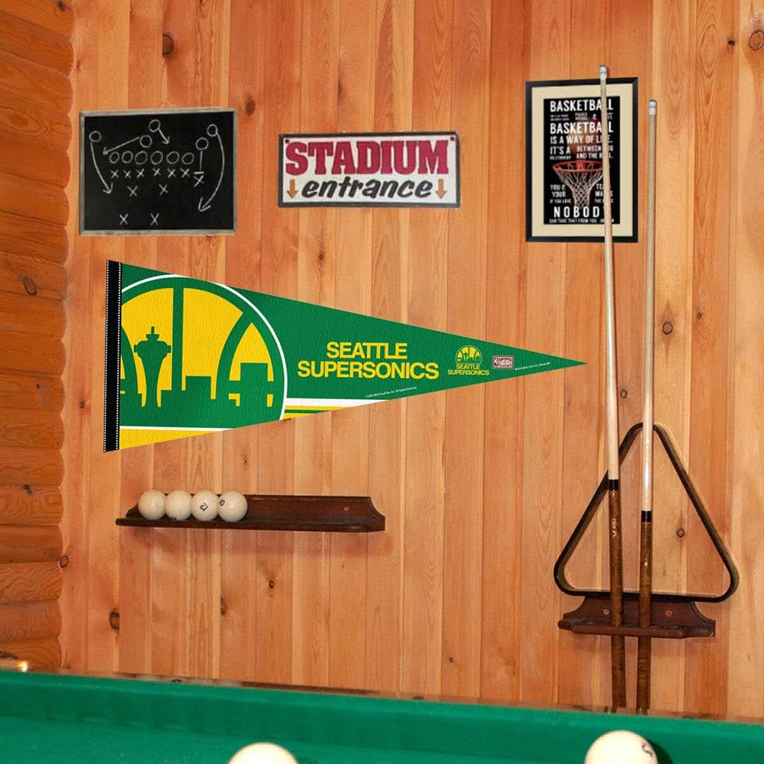 WinCraft Seattle Supersonics Throwback Retro Vintage Pennant Flag