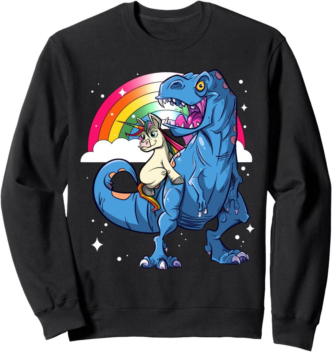 Funny Unicorn T-Rex Dinosaurier - Einhorn reiten Geschenk Sweatshirt