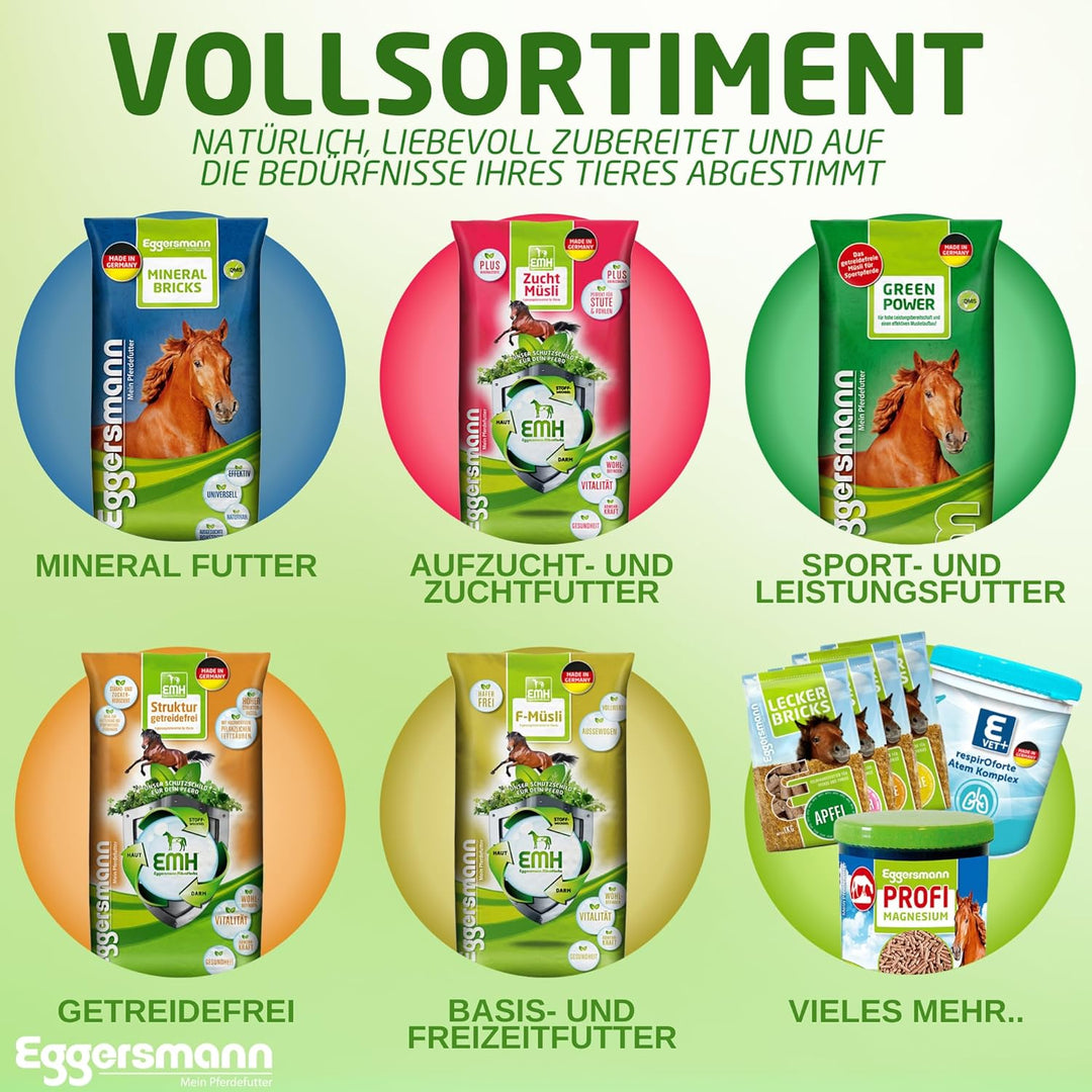 Eggersmann EMH Golden Power Müsli 15 kg – Energiereiches Pferdemüsli für Sportpferde – Haferfreies P