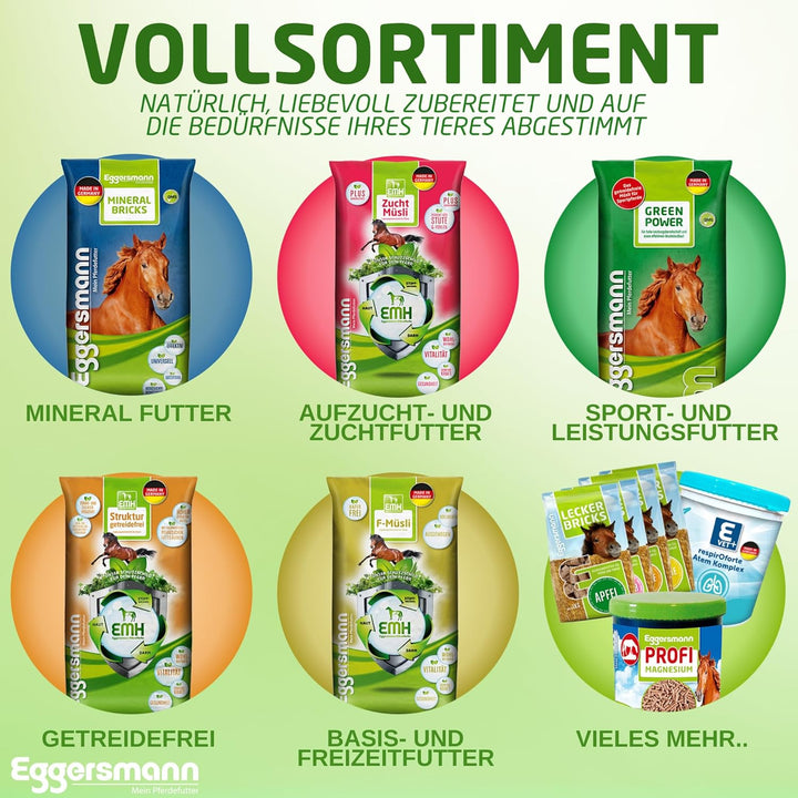 Eggersmann EMH Classic Müsli 20 kg – Pferdemüsli ohne Hafer für Sportpferde zum Schutz des Muskelapp