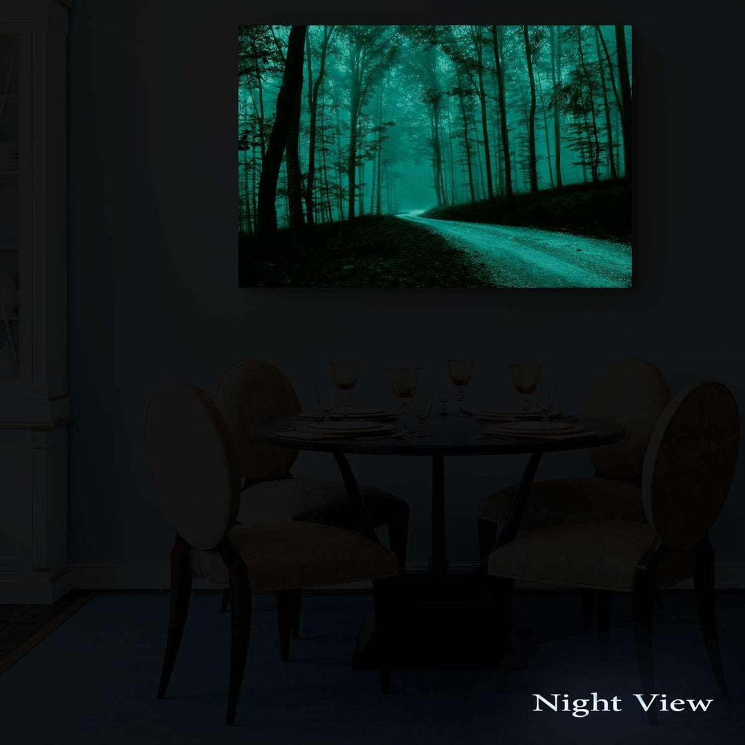Startonight Bilder Fantasie-Rote Waldbäume, Leinwandbilder Moderne Kunst, Natur Wanddeko Kunstdrucke