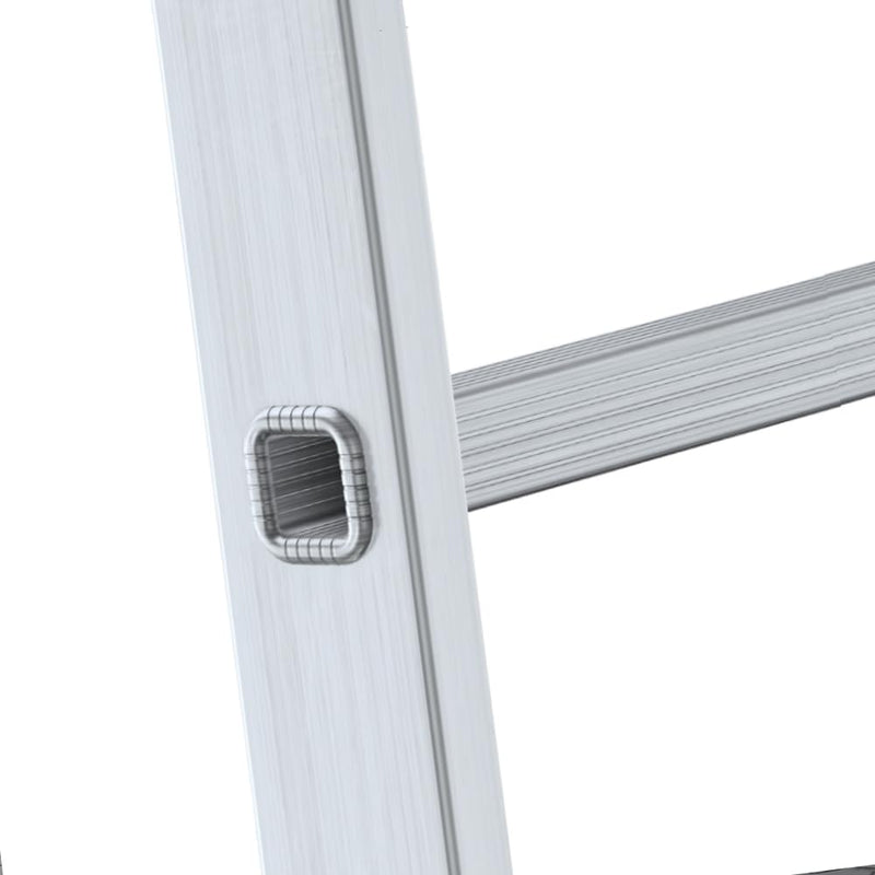 Aluleiter Anlegeleiter 1x11 PRO DRABEST + HAK, Silber Liczba szczebli: 11 Silber, Liczba szczebli: 1