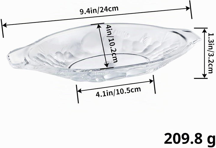 MOLIGOU Bananen-Split-Boot-Schalen, 209 ml, Eisbecher, transparentes Acryl, Servierschalen für Banan