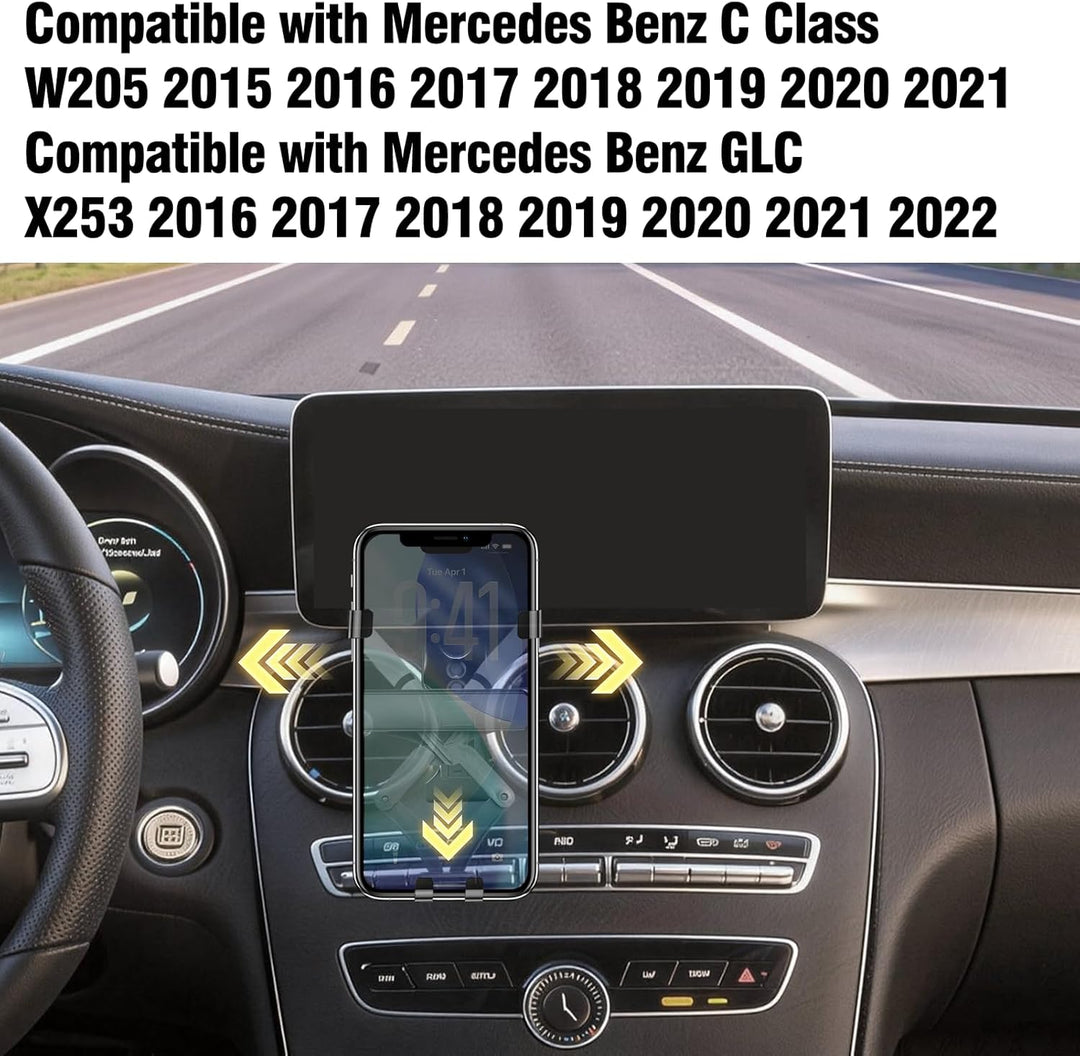 TTCR-II Kompatibel mit Handyhalterung Mercedes Benz C Klasse W205 2015-2021/GLC X253 2016-2022, 360°