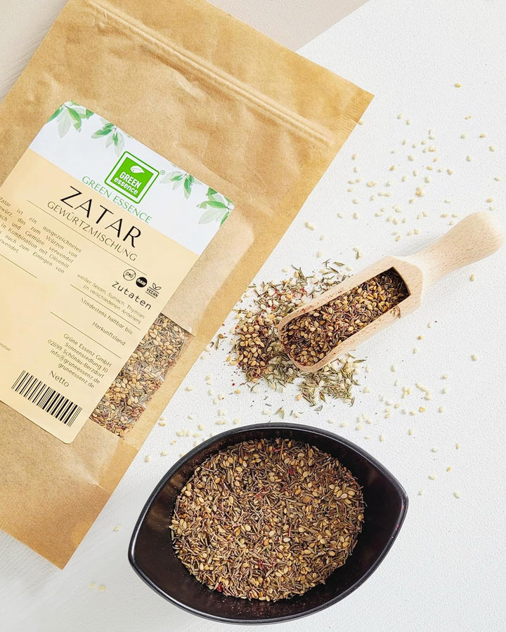 Zaatar Gewürzmischung 1Kg von Green Essence - Za’atar arabische Gewürze ohne Salz - orientalische Ge