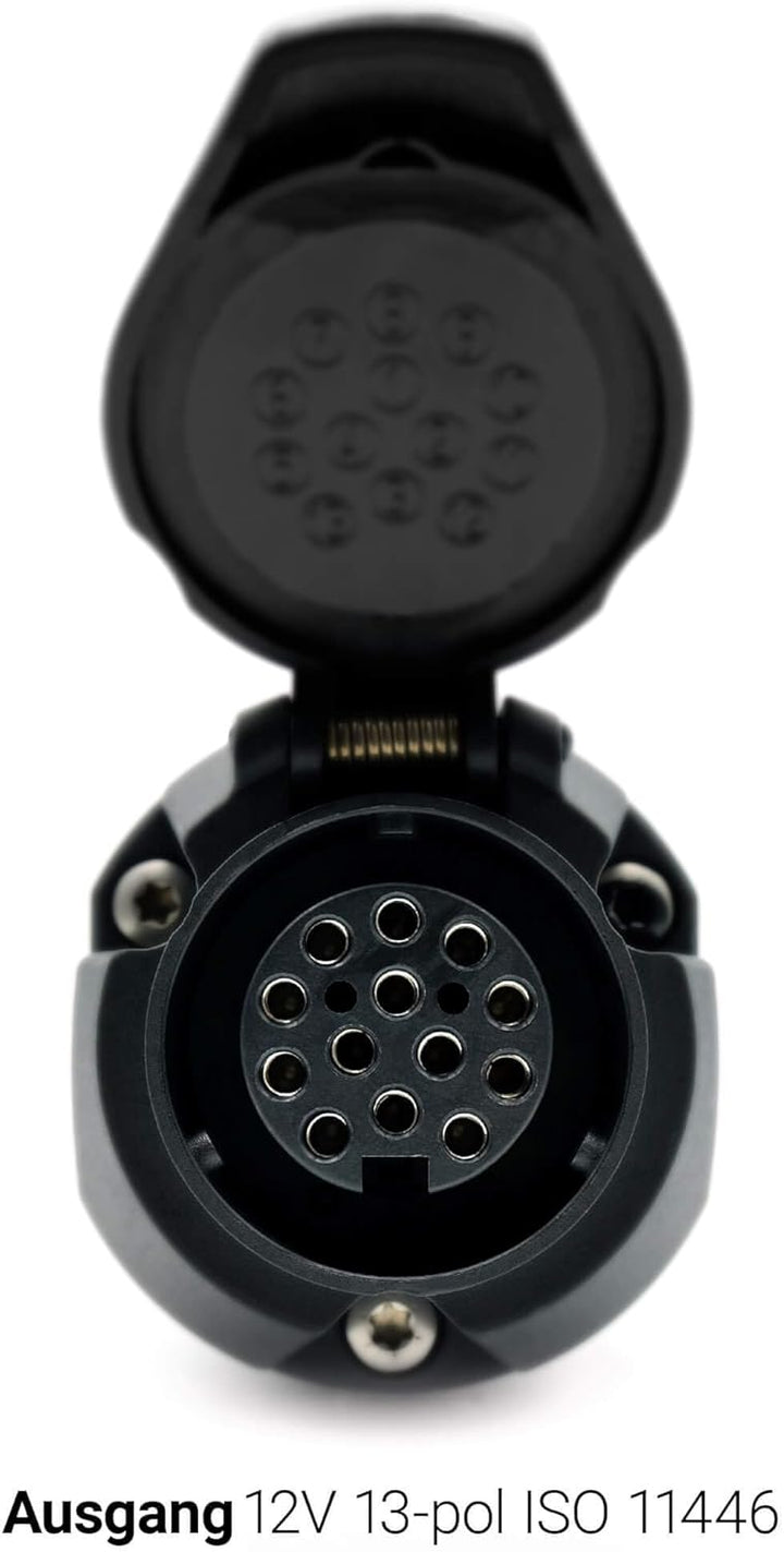 SAMETRUCK Spannungswandler Adapter 13pol LKW 24V -> 12V 13pol Anhänger Spannungsreduzierer