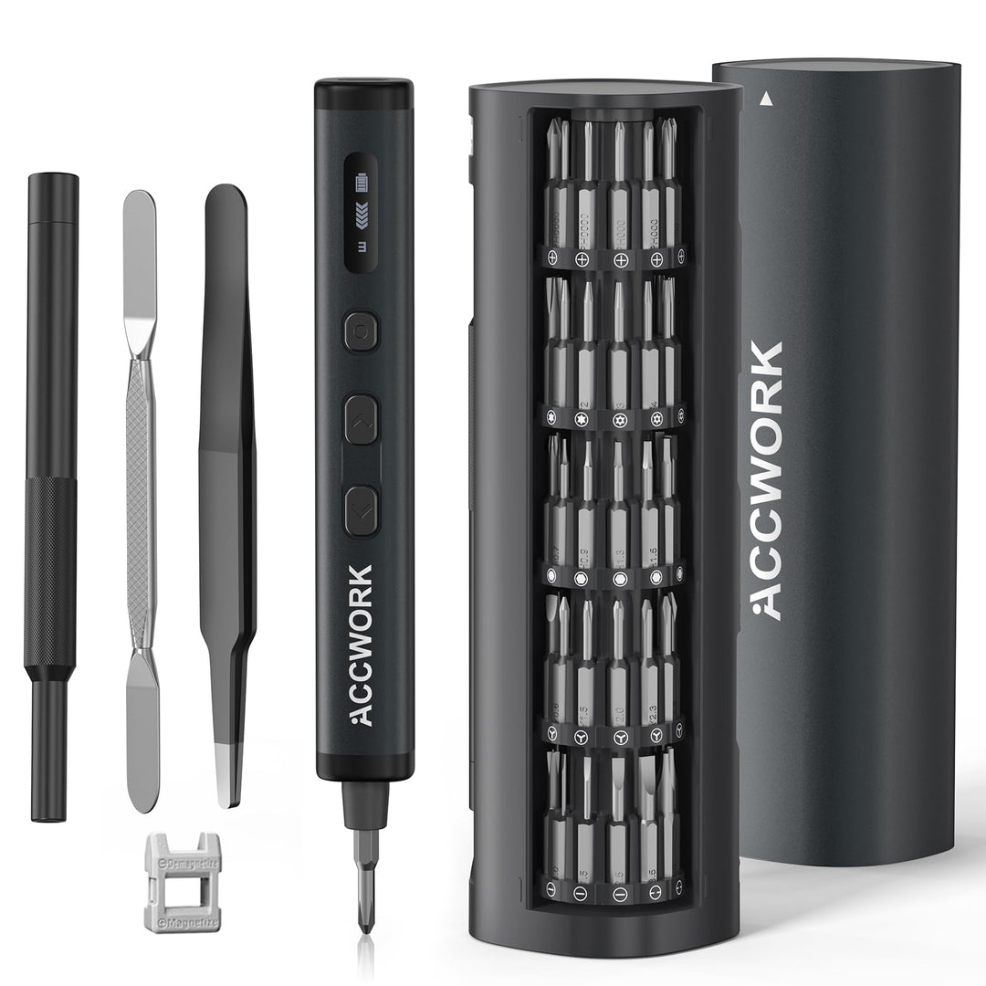 Elektrischer Schraubendreher, 78 in 1 Präzisions Electric Screwdriver mit 72 Magnetischen S2 Bits 5