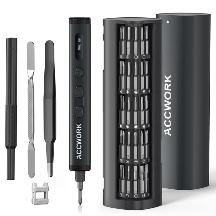 Elektrischer Schraubendreher, 78 in 1 Präzisions Electric Screwdriver mit 72 Magnetischen S2 Bits 5