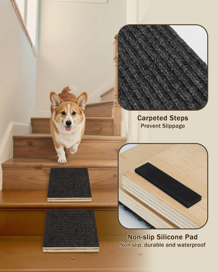 Okydoky Klappbare treppen für Hunde, Rampe Hund treppe,rutschfeste, 4 Pack für kleine oder mittlere