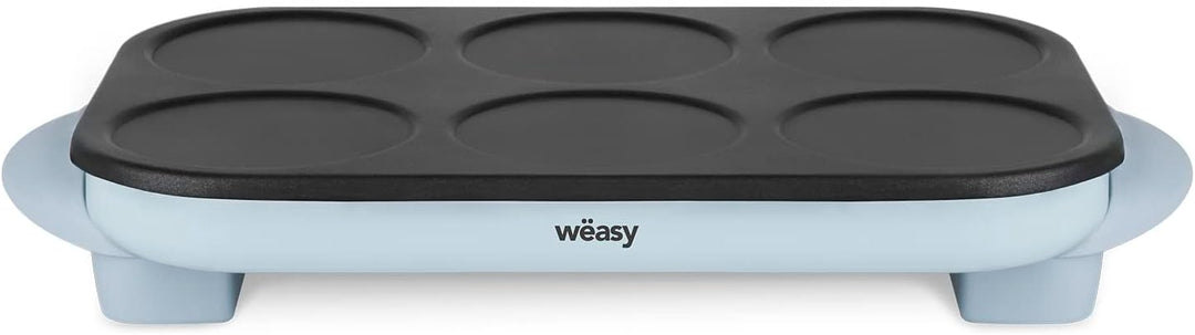 Party GOO60 Wëasy Crepesgerät, Mini Crepes und Pancakes, Antihaftbeschichtung, Temperatur bis 240 °C