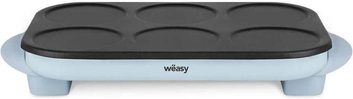 Party GOO60 Wëasy Crepesgerät, Mini Crepes und Pancakes, Antihaftbeschichtung, Temperatur bis 240 °C