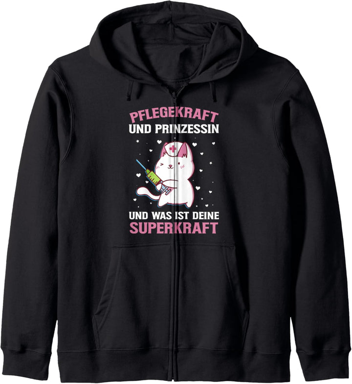 Pflegekraft Und Prinzessin Pflegerin Altenpflege Krankenhaus Kapuzenjacke