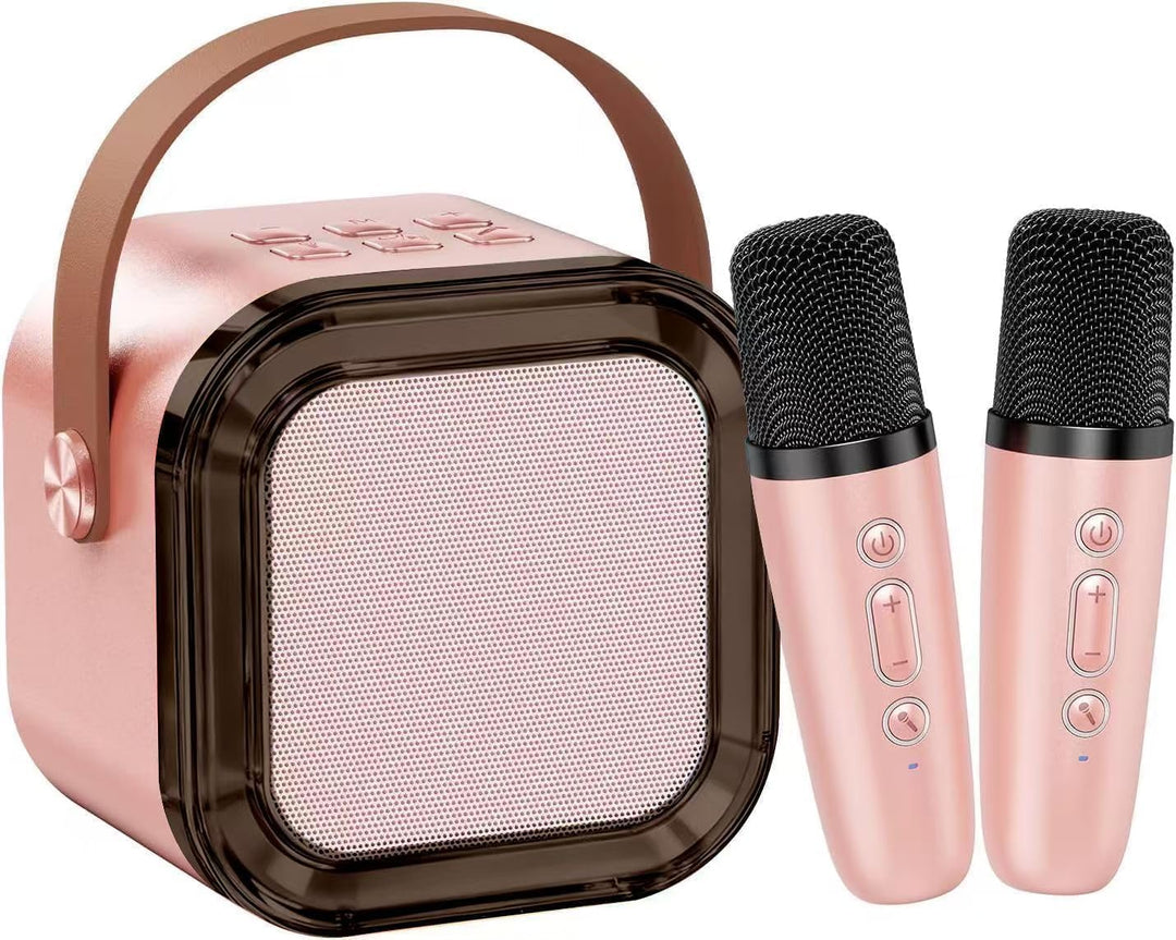 Kinder Karaoke Maschine mit 2 Mikrofonen HiFi Bluetooth Karaoke Mikrofon Spielzeug Geschenk für Jung