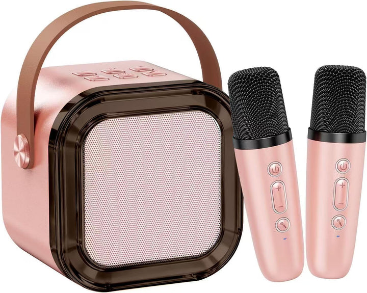 Kinder Karaoke Maschine mit 2 Mikrofonen HiFi Bluetooth Karaoke Mikrofon Spielzeug Geschenk für Jung