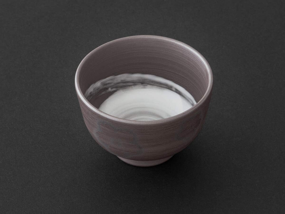 Suigetsu Hiroshi - Japanische Tee-Schale Sakura, Banko Yaki. 60 ml. Lila-Ton, Handmade auf der Töpfe