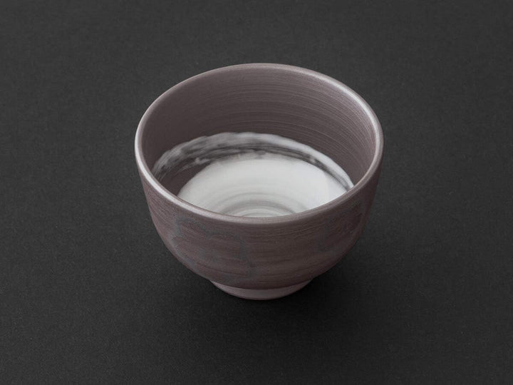 Suigetsu Hiroshi - Japanische Tee-Schale Sakura, Banko Yaki. 60 ml. Lila-Ton, Handmade auf der Töpfe