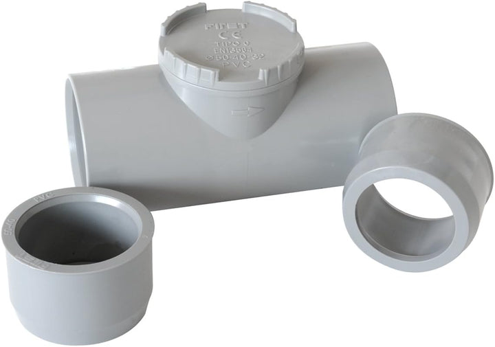 First Plast nrc40g Rückstauklappe aus PVC zum Kleben, Durchmesser 40 mm