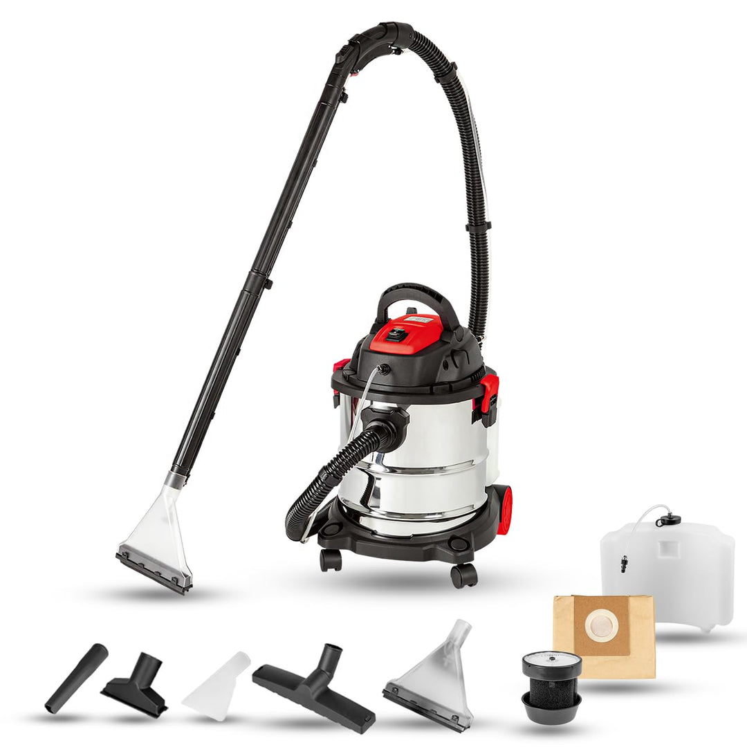 WALTER Waschsauger 1600 W, Polsterreiniger, Teppich-Reinigungsmaschine, Nasssauger, Trockensauger, s