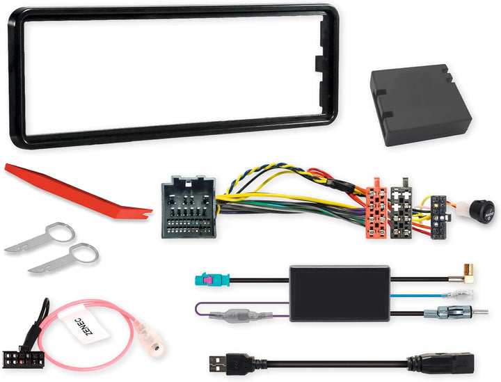 ZENEC Z-EACC-FDK: 1-DIN Plug & Play Einbauset für ZENEC Z-N965, kompatibel mit Ford Transit, enthält