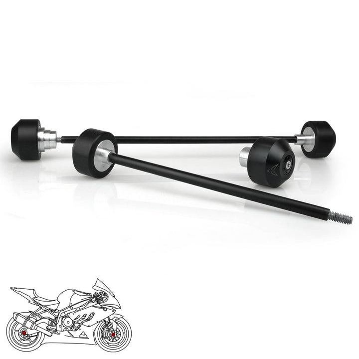 RACEFOXX Achs- und Schwingenprotektoren, Achsprotektor, Schwinge, Achse, für BMW S1000R RR