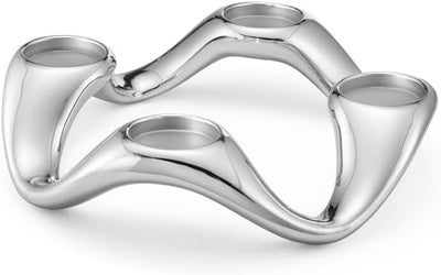 Georg Jensen Cobra 4 Pillar Candleholder Stainless Steel