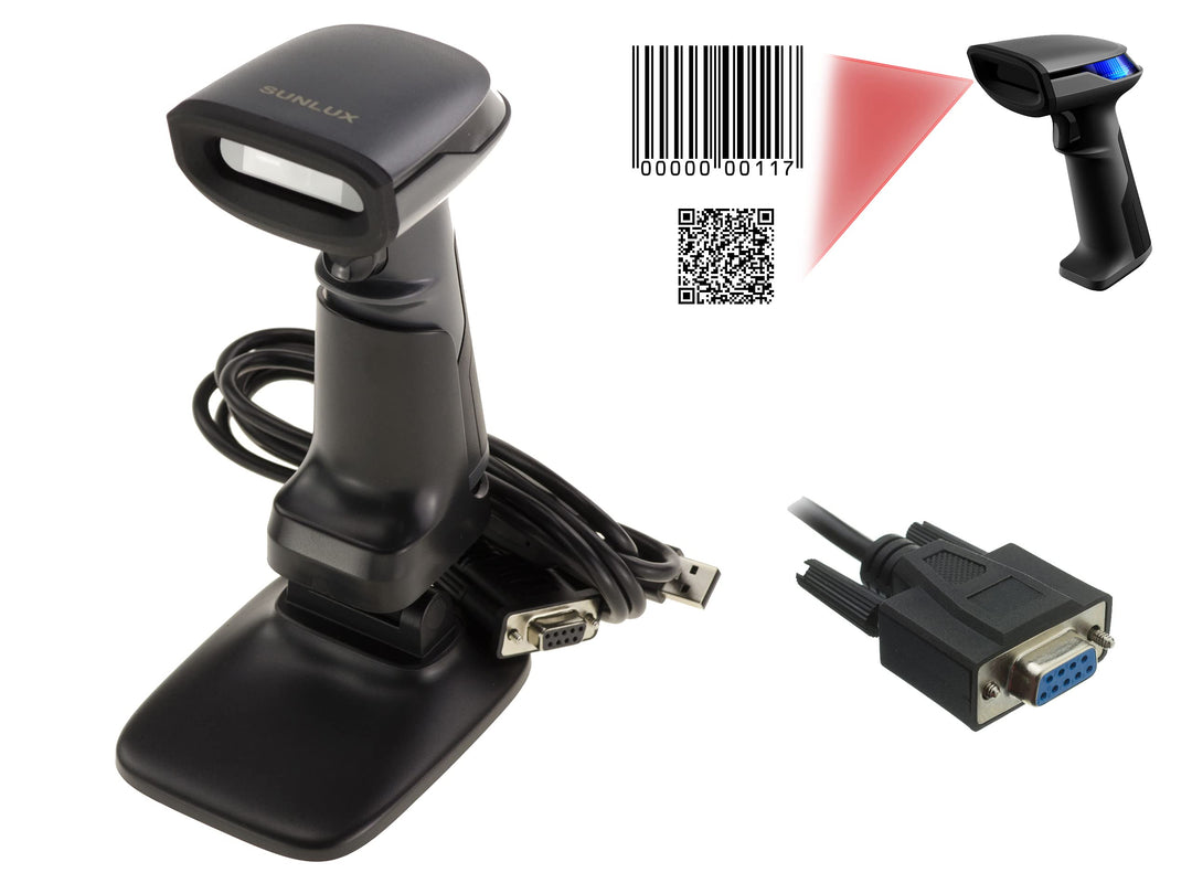 KALEA-INFORMATIQUE Handheld-Scanner für Barcodes vom Typ EAN und 2D-Codes vom Typ QR Code. Serielle