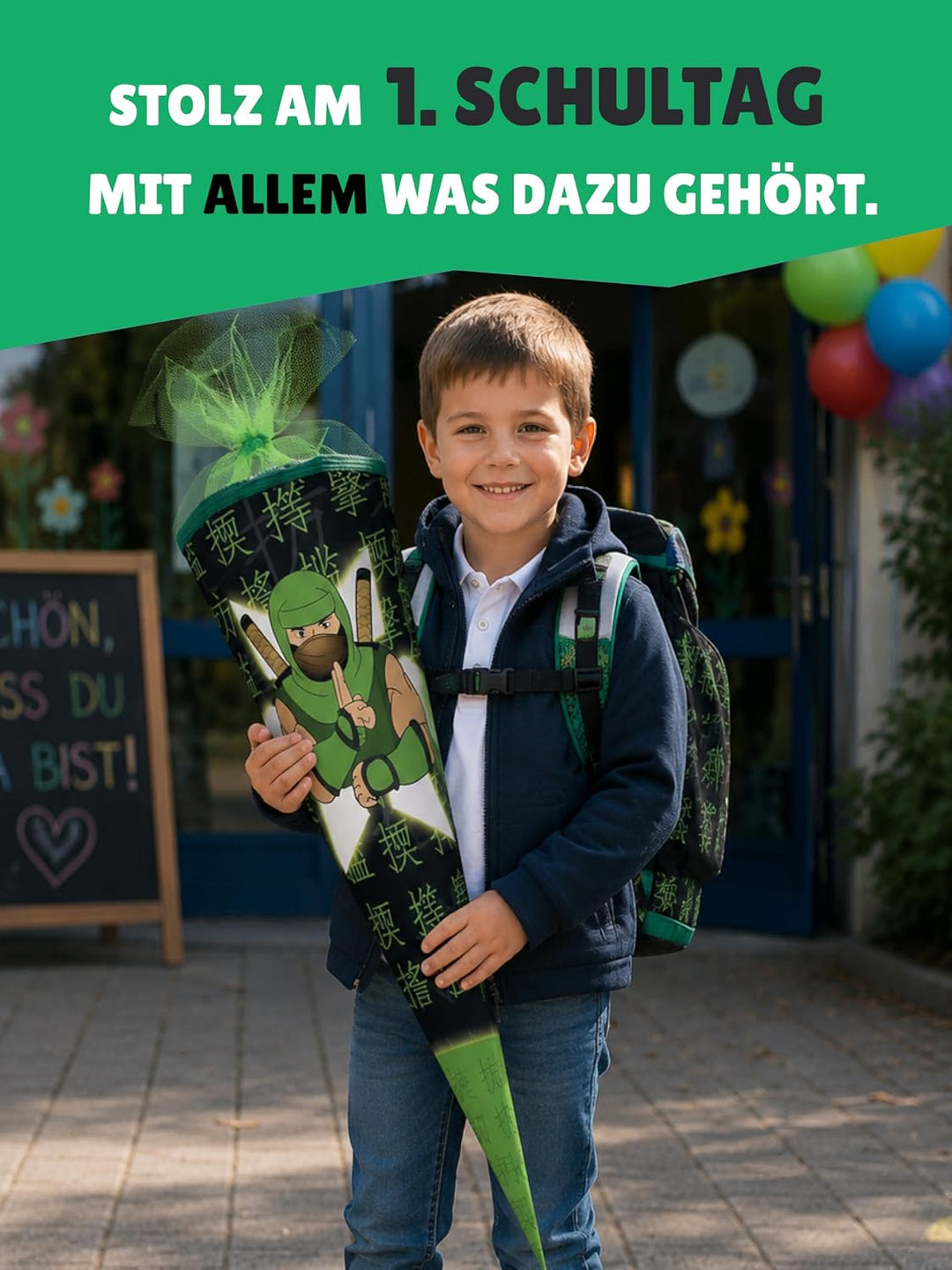 Lego Schulranzen-Set Ninjago Explorer 10 TLG. mit Federmappe, Brotzeit-Dose, Trink-Flasche, Sporttas