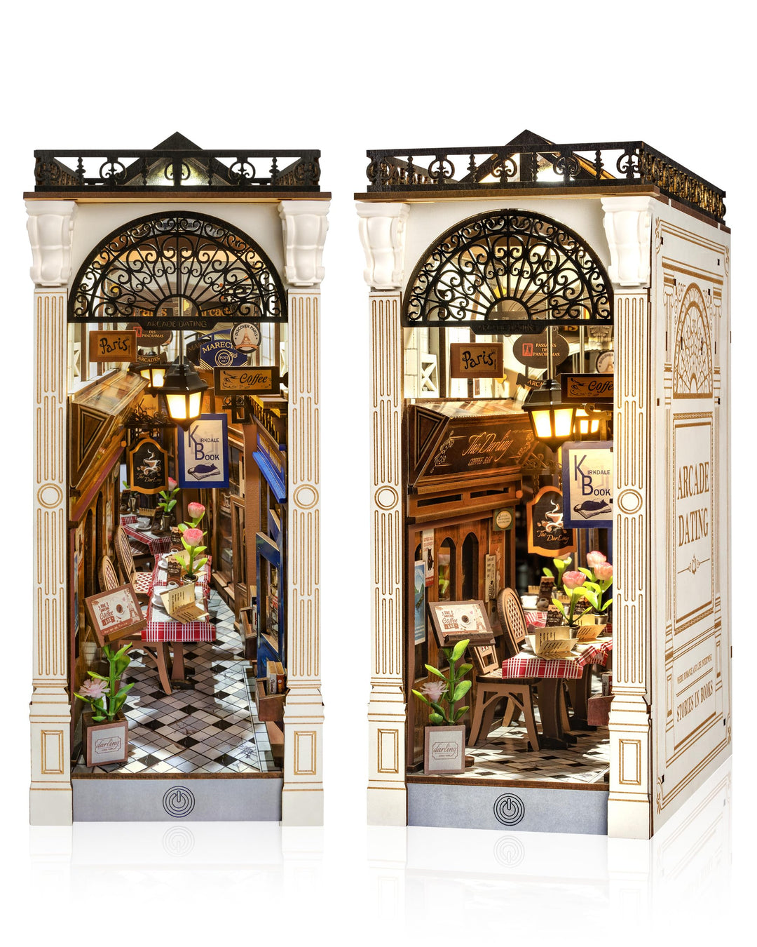 Rolife Book Nook Kit für Erwachsene DIY Miniature House mit Licht für Buchstütze Bibliothek Bücherre