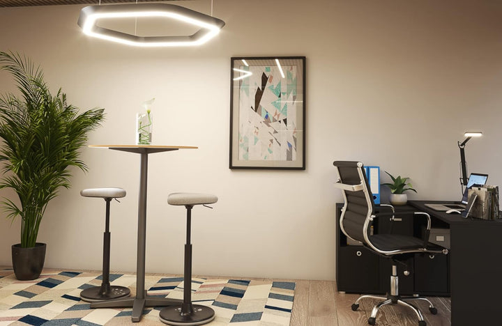 Topstar Sitness H1, Arbeitshocker, Stehhilfe, Drehhocker, höhenverstellbar, Stoffbezug Polyester, he