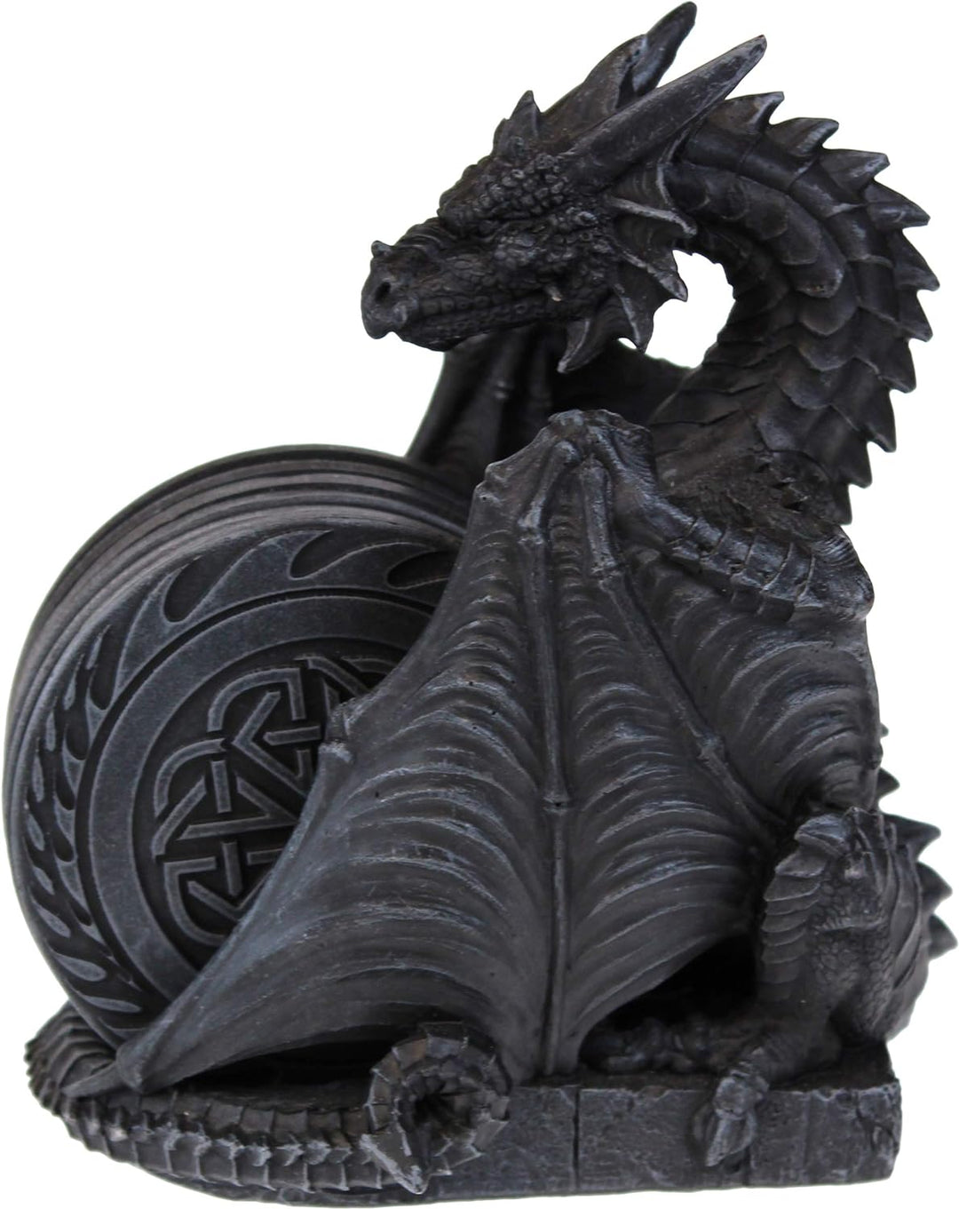 Nemesis Now Dragons Lair Untersetzer-Set, 22 cm, Schwarz