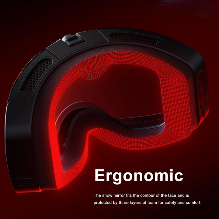 OhO Camera Ski Goggles, 4K Camera Snowboard Goggles with Adjusted View of Camera Recroding Wifi-Mult