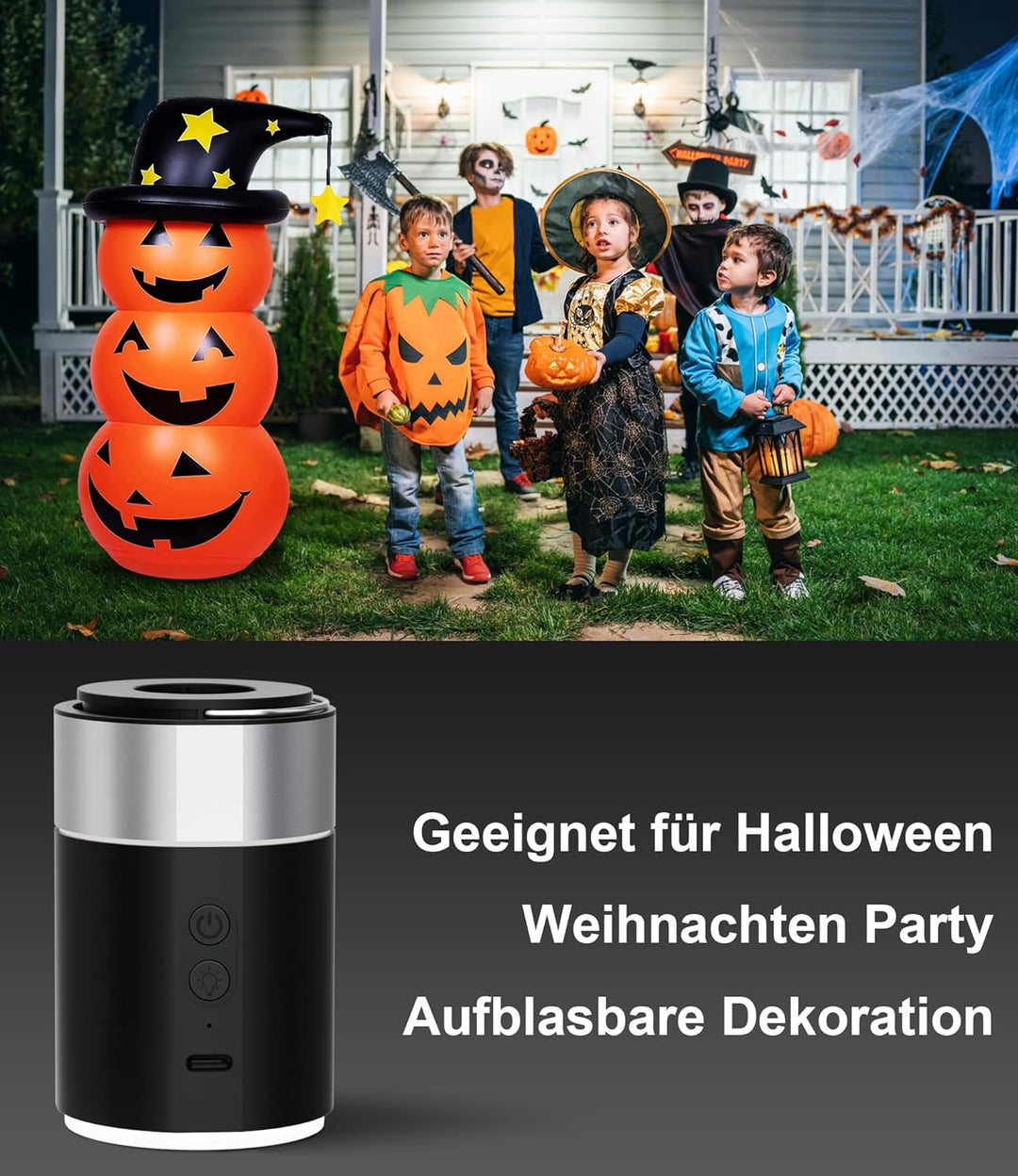 Elektrische Luftpumpe mit 4000mAh Wiederaufladbare Akku Luftpumpe für Luftmatratze & Pool - Mini Luf