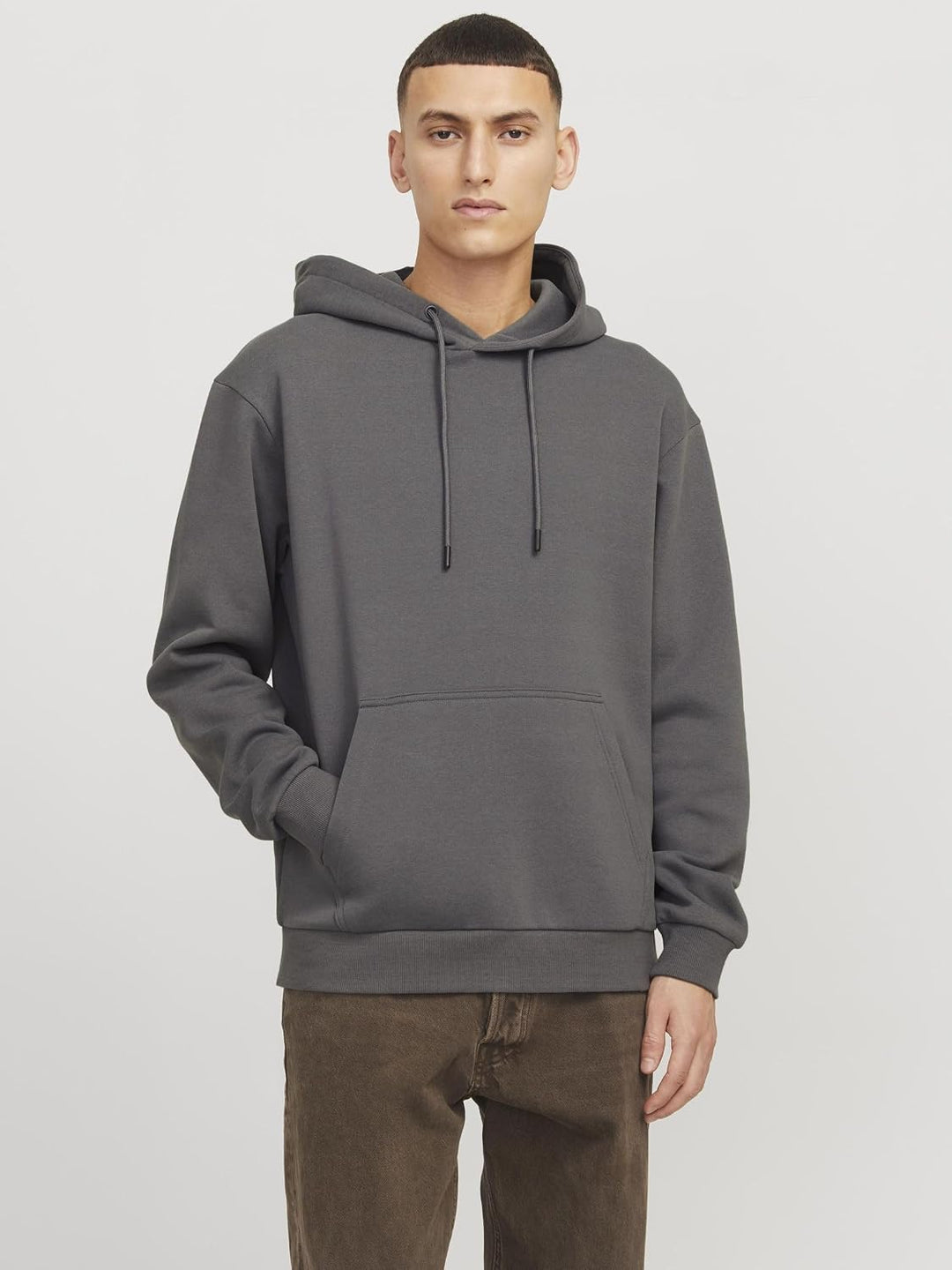 JACK &amp; JONES Male Kapuzenpullover Einfarbig Kapuzenpullover S Castlerock, S Castlerock
