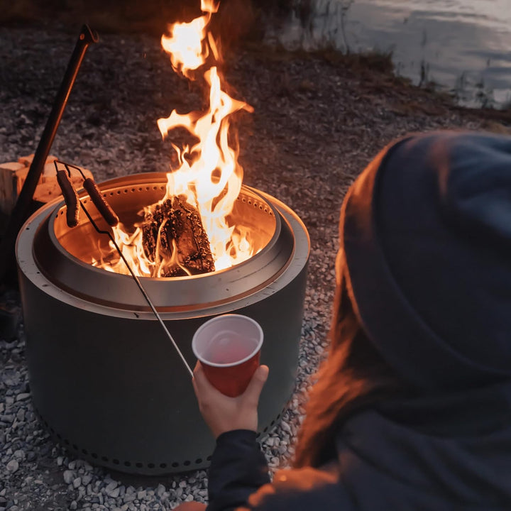 Solo Stove Feuerschale Yukon 2.0 mit Standfuss | Feuerstelle für Raucharme Holzverbrennung, Herausne