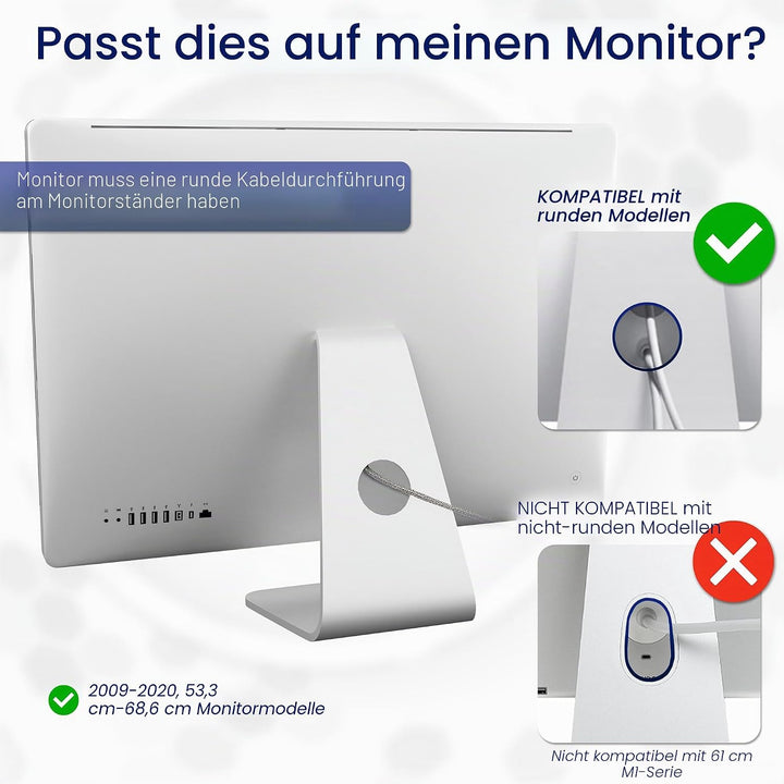 VIVO Adapter VESA Mount Kit, Bracket Set für Apple 21,5" und 27" iMac, Ende 2009 bis 2020 Modelle, L