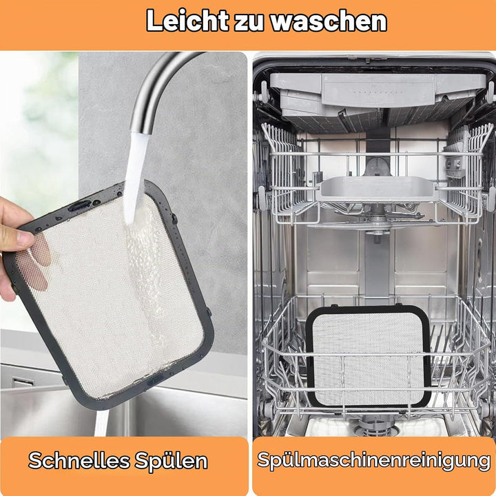 2 Stück Magnetischer Spritzschutz für Ninja Foodi Max Dual Zone AF400EU &amp; AF451EU, Edelstahl Spritzs